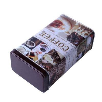 2020 OEM Custom High Quality Rectangle Full Printed Metal Coffee Tin Box